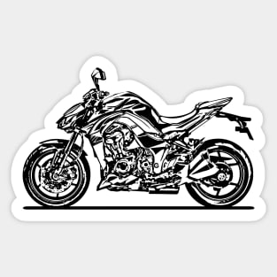 Z1000R Motorcycle Sketch Art Sticker